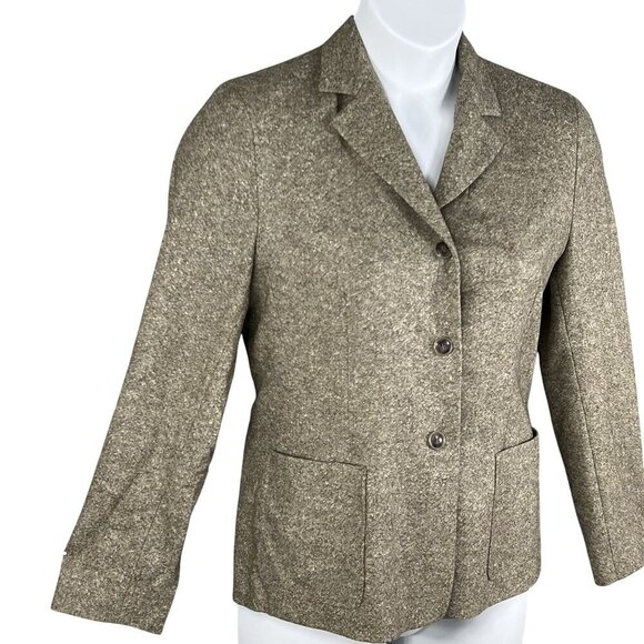Brooks Brothers Womens 8 Wool Silk Blend Blazer USA Made Quiet Luxury Minimalist - Picture 5 of 15
